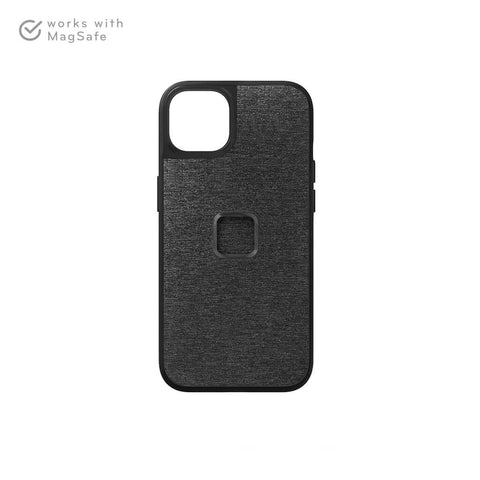 A black Everyday case for iPhone 14 Plus and above with magnetic lock for mounting