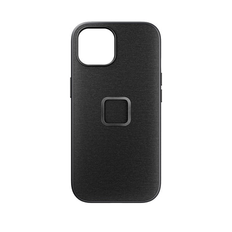 A charcoal colored Everyday case for iPhone 15 with magnetic lock